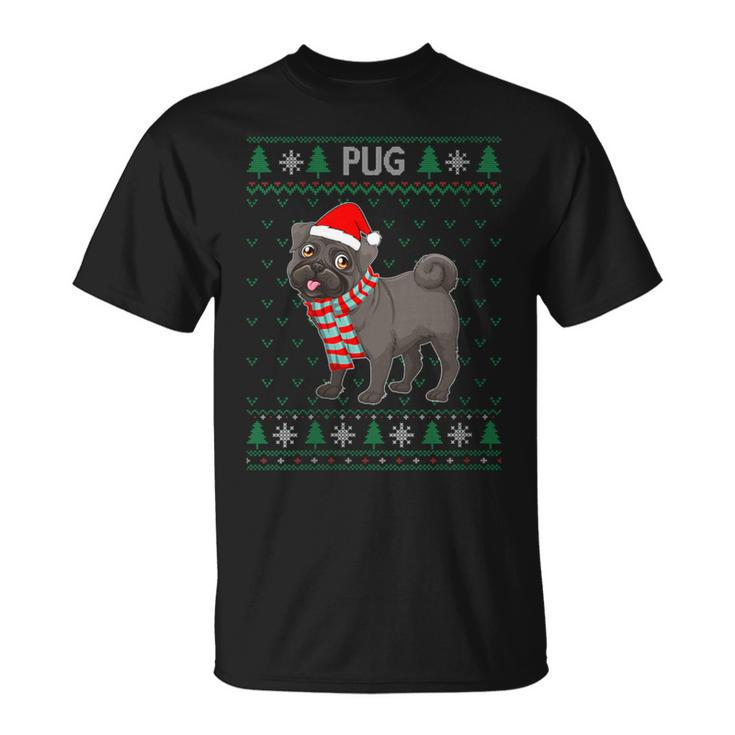 Xmas Pug Dog  Ugly Christmas Sweater Party T-Shirt