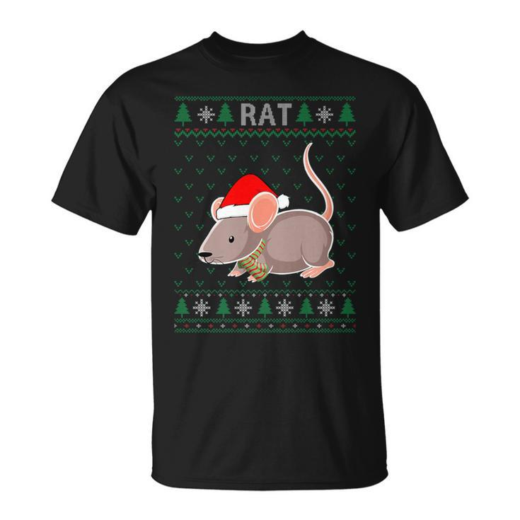 Xmas Rat  Ugly Christmas Sweater Party T-Shirt