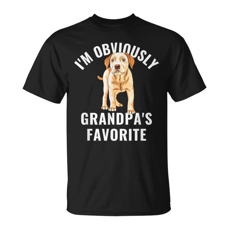 Yellow Lab Grandpa Favorite Labrador Retriever  Unisex T-Shirt