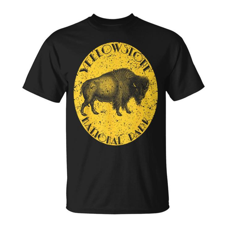 Yellowstone National Park Buffalo Vintage Distressed T-Shirt