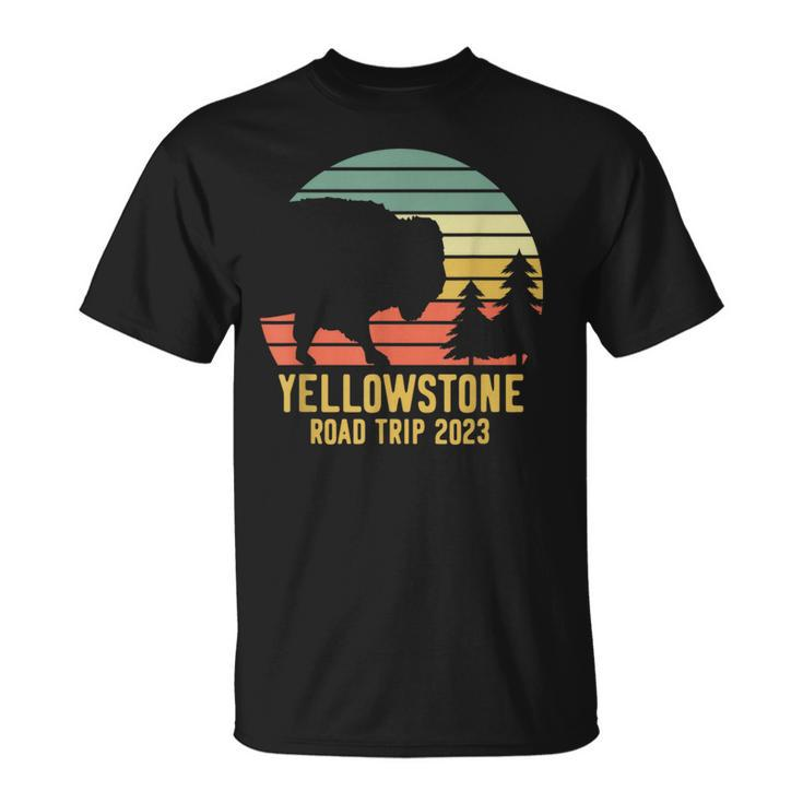 Yellowstone National Park Family Road Trip 2023 Matching  Unisex T-Shirt