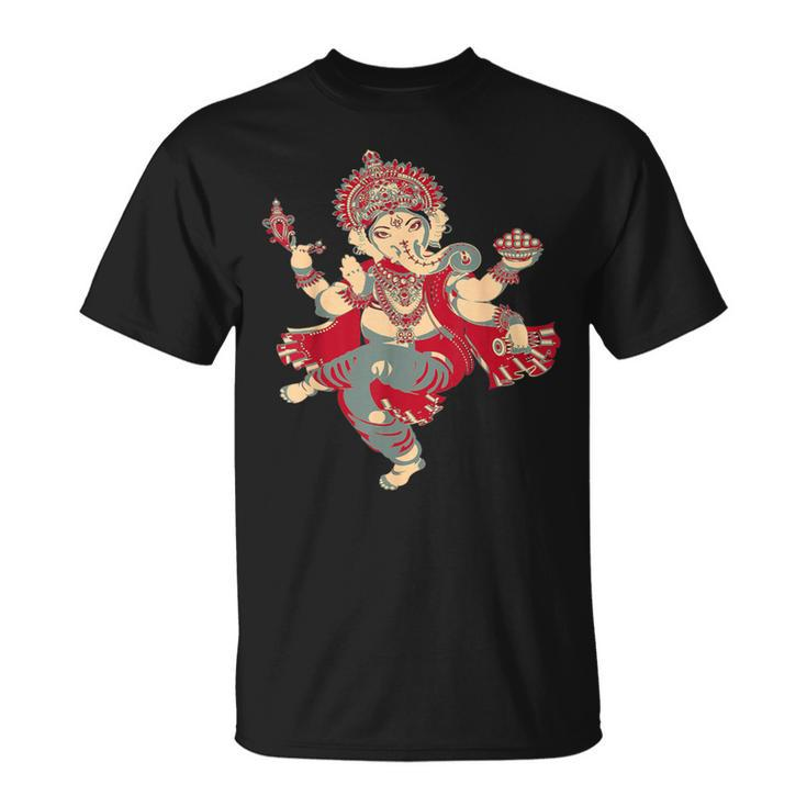 Yoga Spiritual Hindu God Ganesha Meditation T-Shirt
