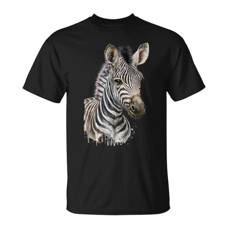 Zebra Watercolor  Unisex T-Shirt