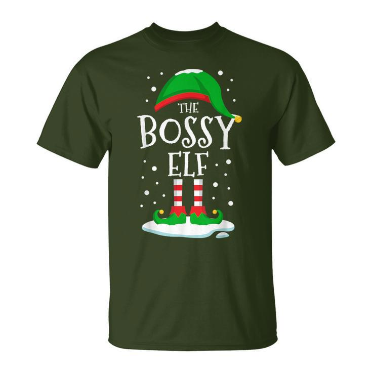 The Bossy Elf Christmas Family Matching Xmas Group T-Shirt