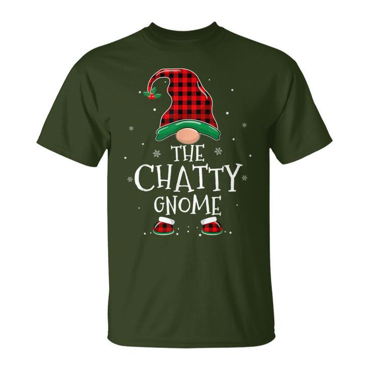 The Chatty Gnome Xmas Family Matching Plaid Christmas Gnomes T-Shirt