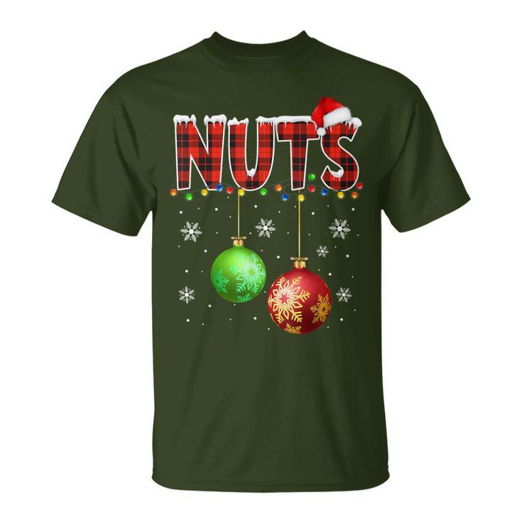 Chestnuts Matching Couples Christmas Lights Nuts T-Shirt