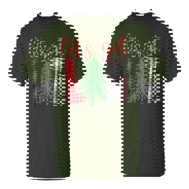 Christmas Let's Get Lit Festive Alcohol T-Shirt