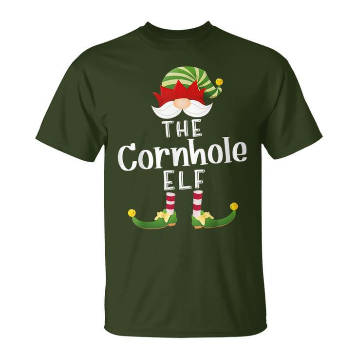 Cornhole Elf Group Christmas Pajama Party T-Shirt