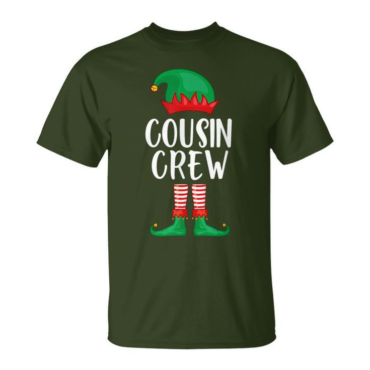 Cousin Crew Elf Christmas Party Matching Family Group Pajama T-Shirt