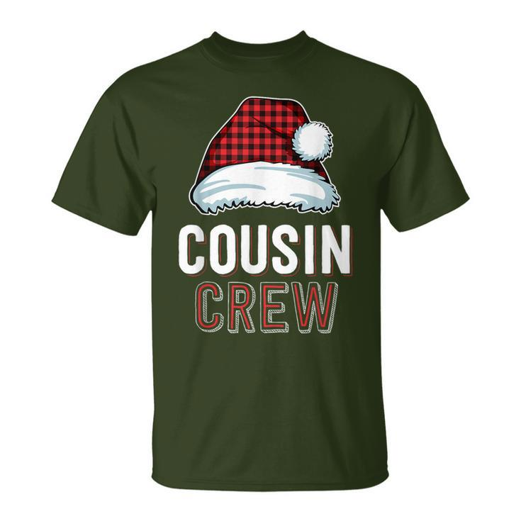 Cousin Crew Red Buffalo Plaid Family Matching Christmas T-Shirt