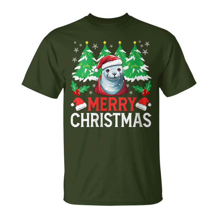 Crabeater Seal Christmas Pajama Costume For Xmas Holiday T-Shirt