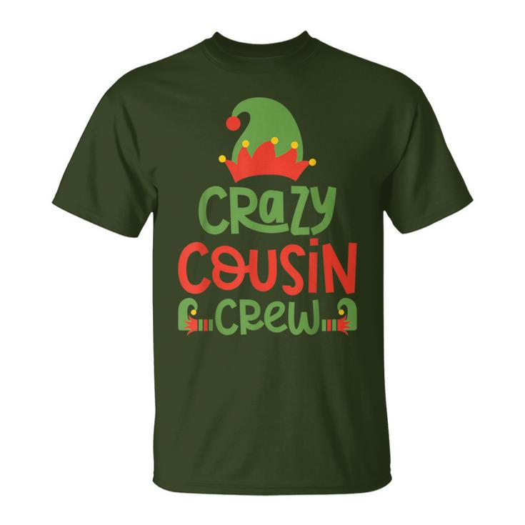 Crazy Cousin Crew Elf Christmas Party Family Matching Pajama T-Shirt