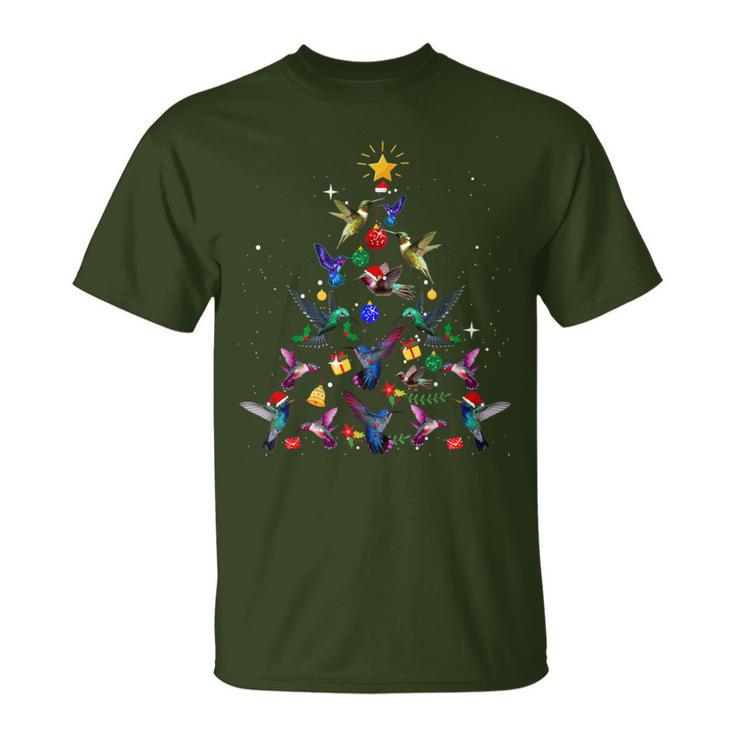 Hummingbird Christmas Tree X'mas Lights Sweatshirt