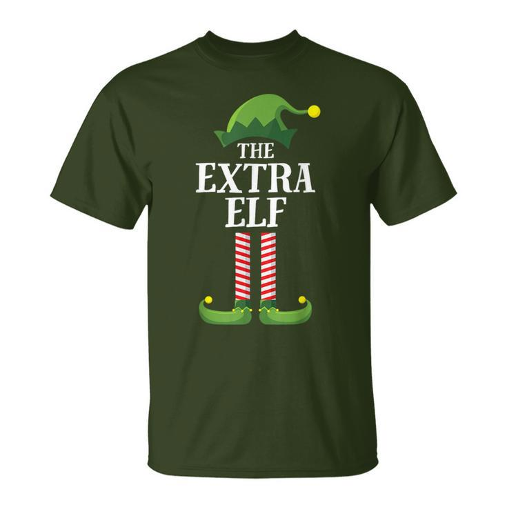 Extra Elf Matching Family Group Christmas Party Elf T-Shirt