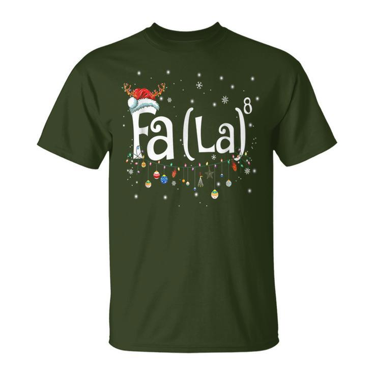 Fa La8 Christmas Santa Fa La Math T-Shirt