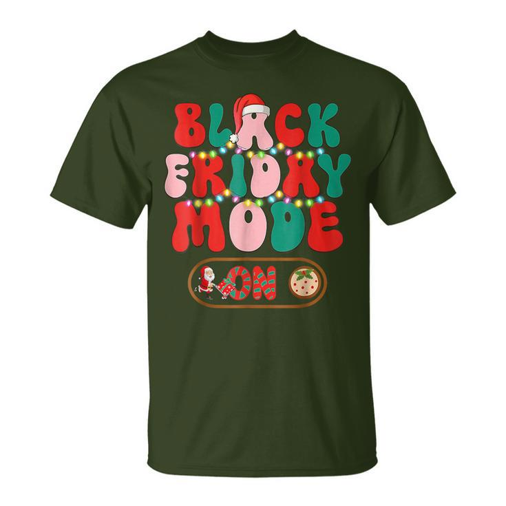 Friday Shopping Crew Mode On Christmas Black Shopping Family T-Shirt