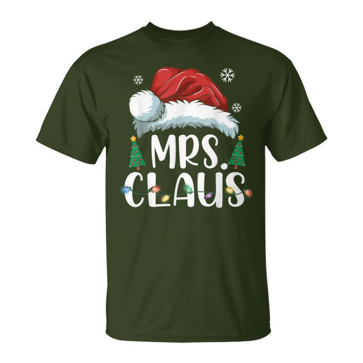 Mrs Claus Santa Christmas Matching Couple Pajama T-Shirt