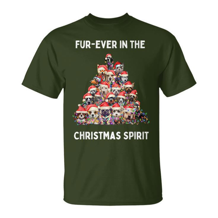 Fur-Ever In The Christmas Spirit Dog Lover Man's Best Friend T-Shirt