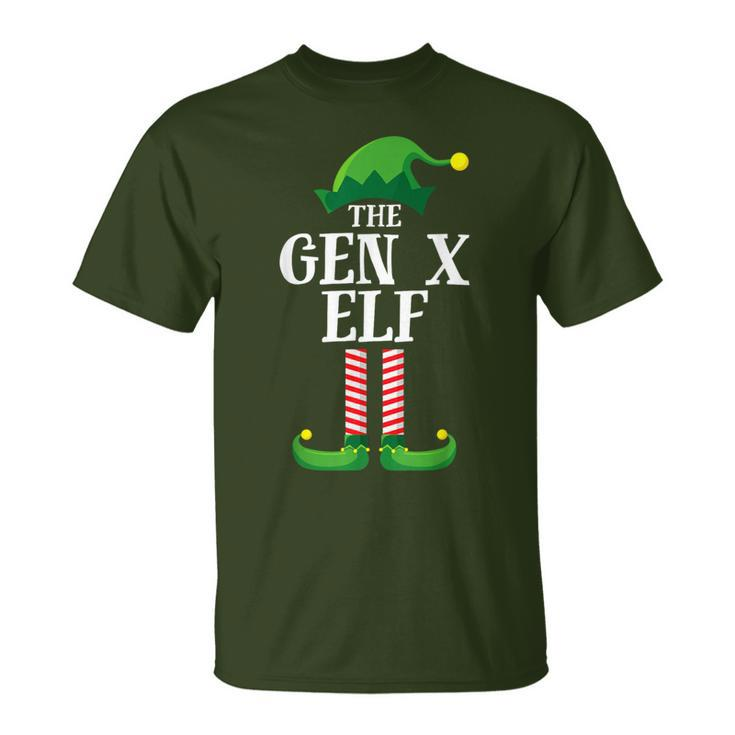 Gen X Elf Matching Family Group Christmas Party T-Shirt