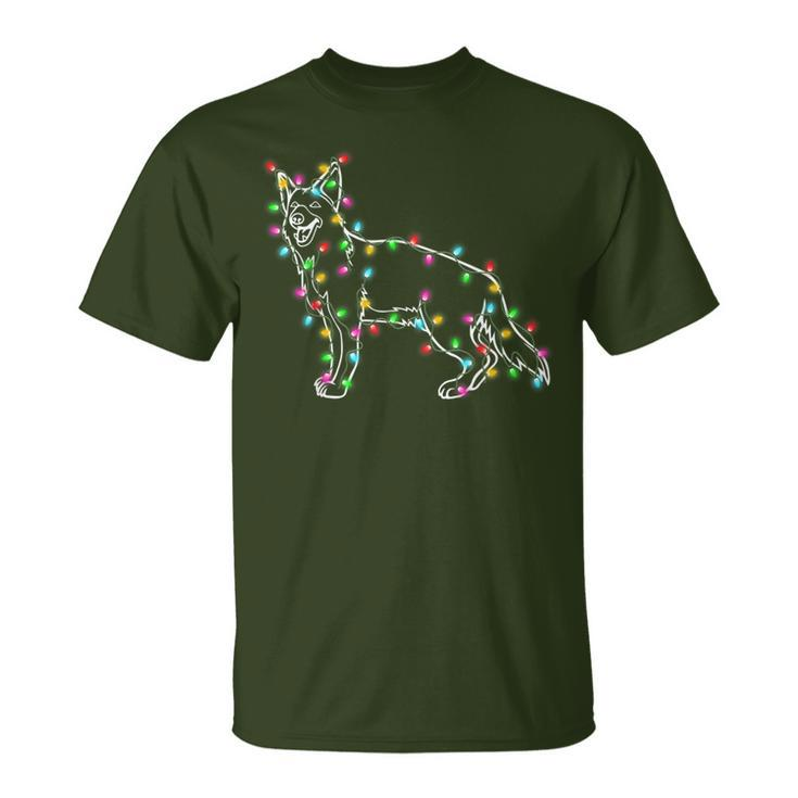 German Shepherd Dog Tree Christmas Sweater Xmas Dogs T-Shirt