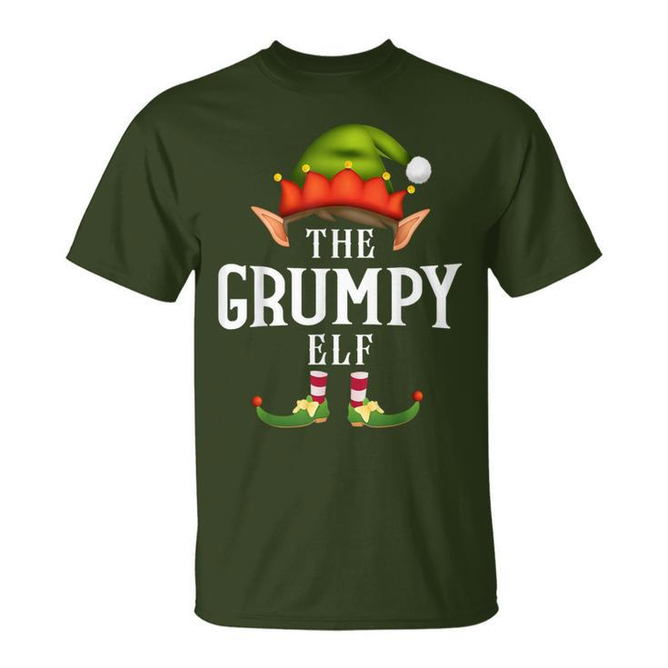 Grumpy Elf Group Christmas Pajama Party T-Shirt