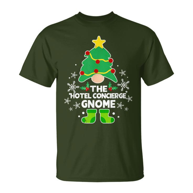Hotel Concierge Gnome Xmas Family Holiday Christmas Matching T-Shirt