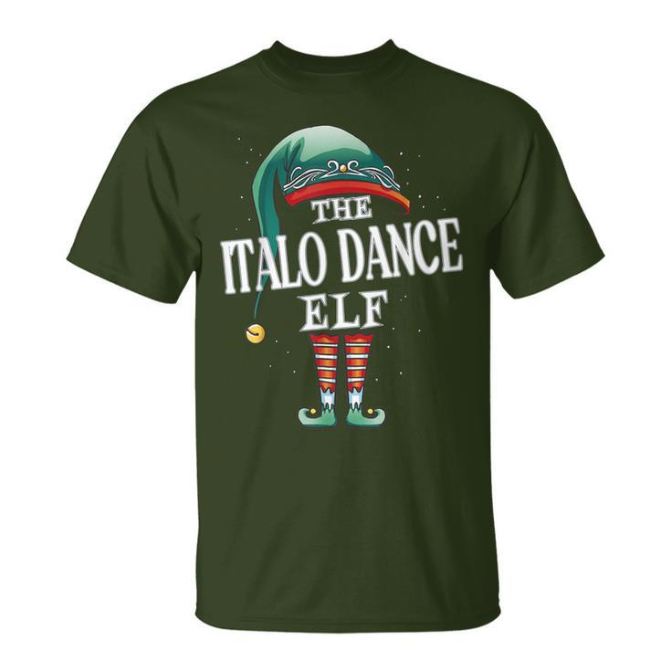 Italo Dance Elf Christmas Group Xmas Pajama Party T-Shirt