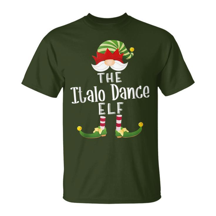 Italo Dance Elf Group Christmas Pajama Party T-Shirt