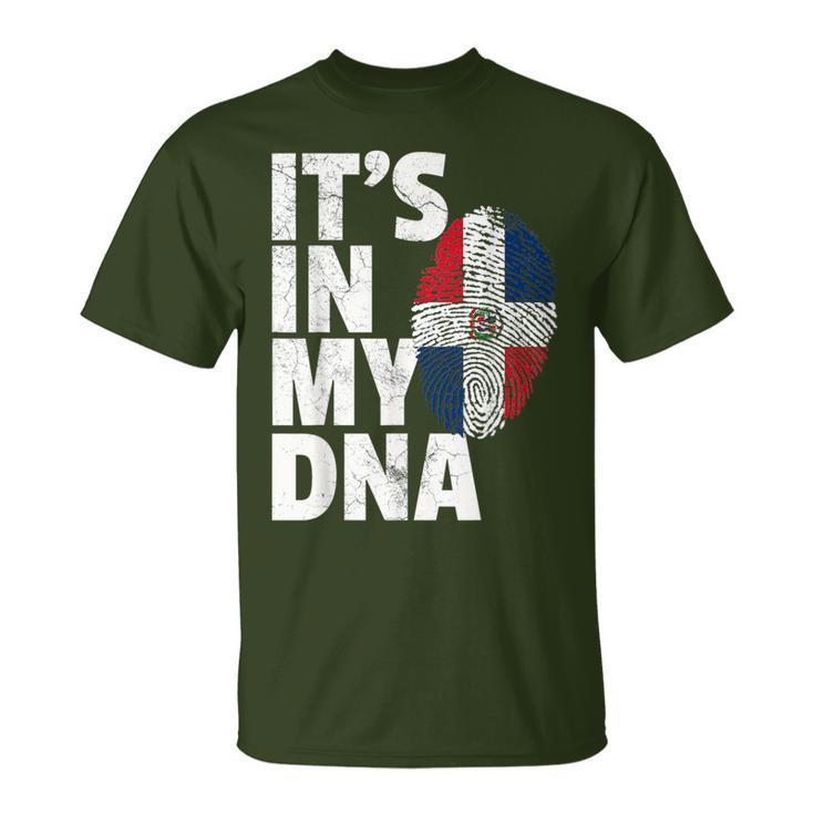 It's In My Dna Dominican Republic Flag Christmas T-Shirt