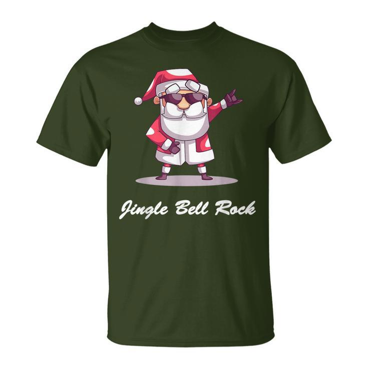 Jingle Bell Rock Santa Christmas Sweater- T-Shirt
