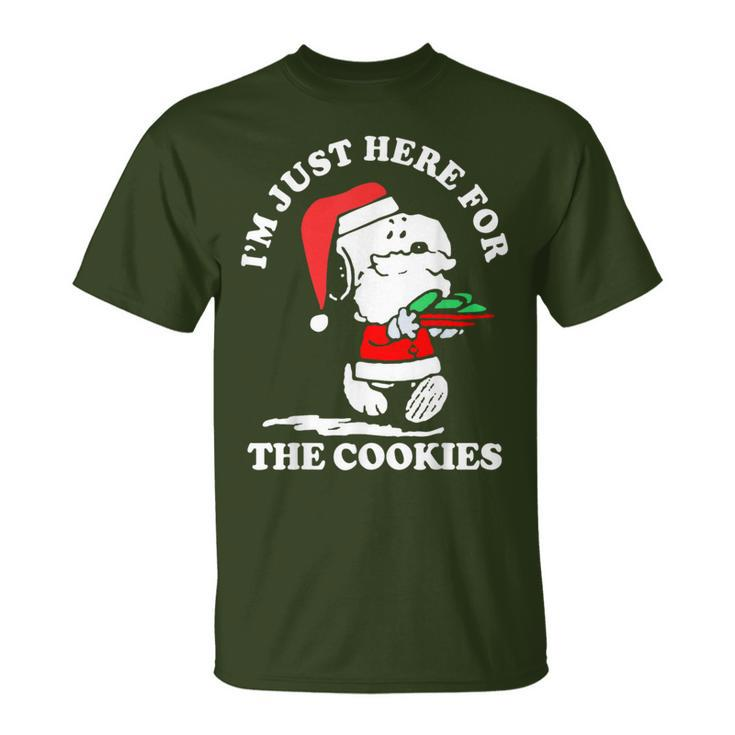Im Just Here For The Cookies Christmas T-Shirt
