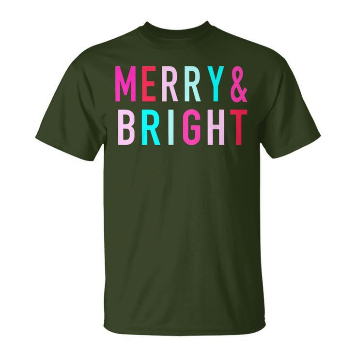 Merry And Bright Christmas Family Matching Christmas T-Shirt