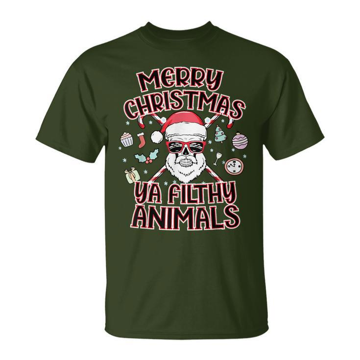 Merry Christmas Ya Filthy Animals Christmas Xmas Party T-Shirt