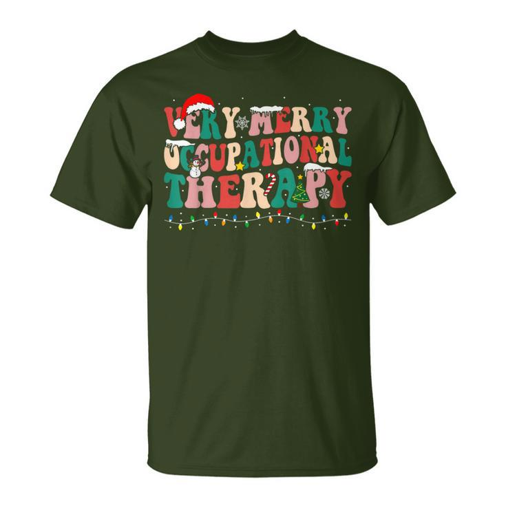 Very Merry Occupational Therapy Ot Squad Christmas T-Shirt