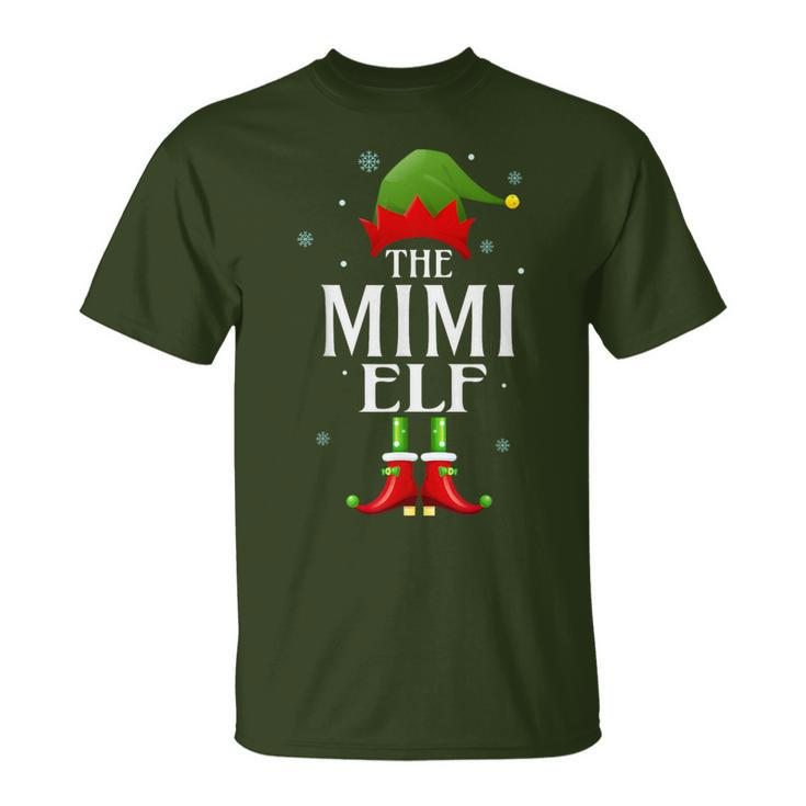 Mimi Elf Xmas Matching Family Group Christmas Party Pajama T-Shirt