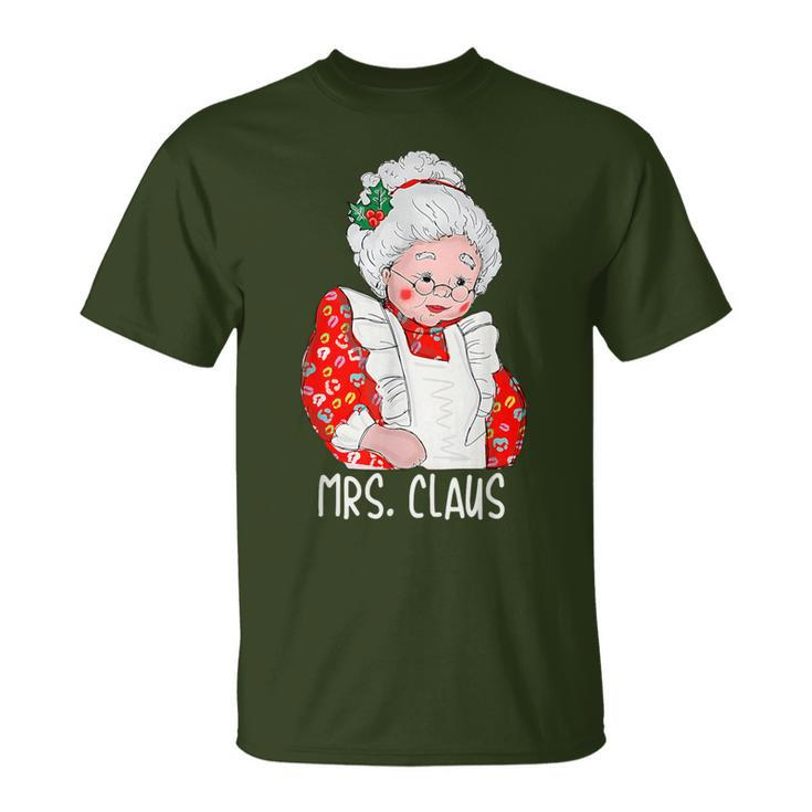 Mrs And Mr Santa Claus Couples Matching Christmas Pajamas T-Shirt
