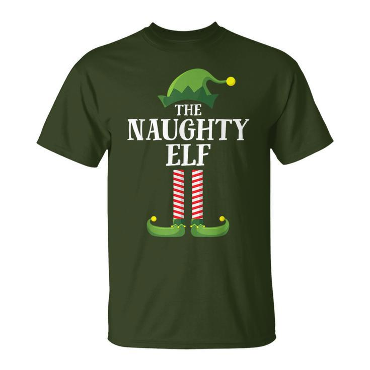 Naughty Elf Matching Family Group Christmas Party T-Shirt