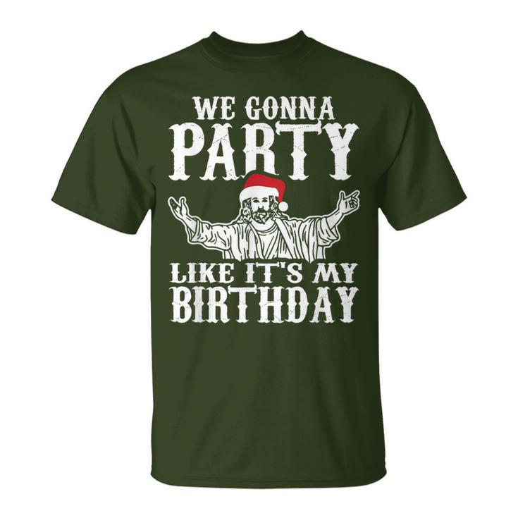 Party Like Its My Birthday Jesus Christmas T-Shirt