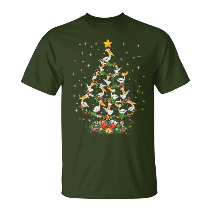 Pelican Lover Xmas Matching Pelican Christmas Tree T-Shirt