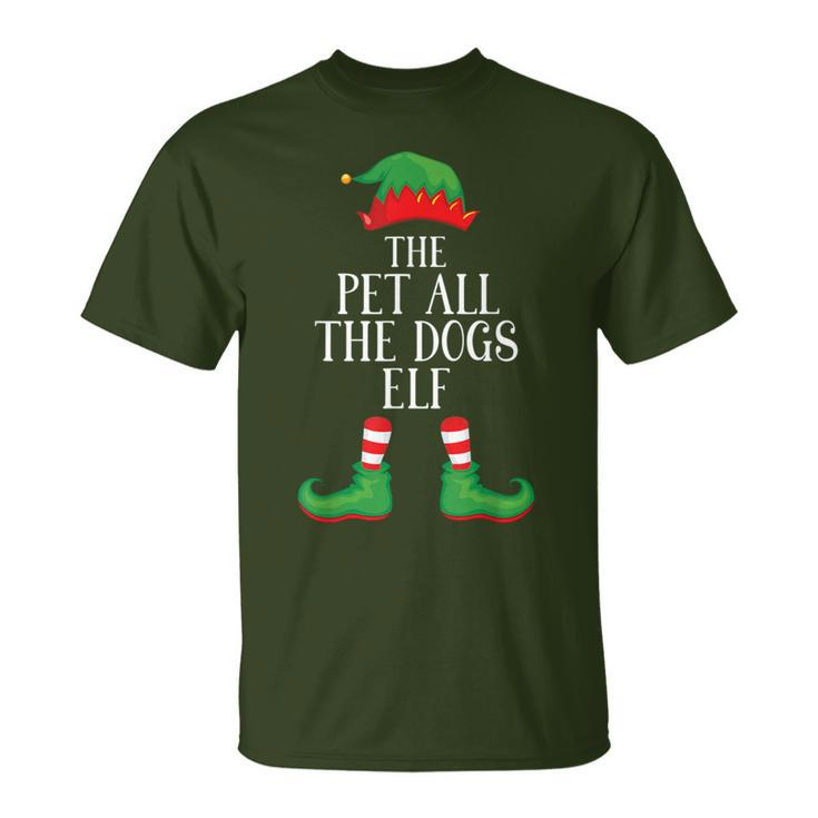 Pets Dogs Elf Matching Group Xmas Family Christmas T-Shirt