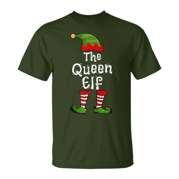 The Queen Elf Matching Family Group Christmas Party Pajama T-Shirt