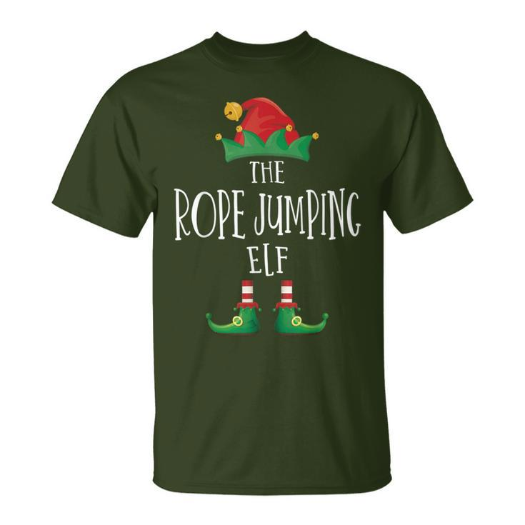 Rope Jumping Elf Family Matching Pajamas Christmas T-Shirt