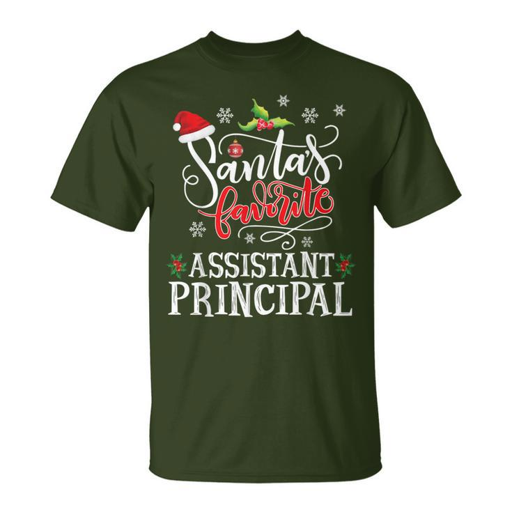 Santa's Favorite Assistant Principal Christmas Party Xmas T-Shirt
