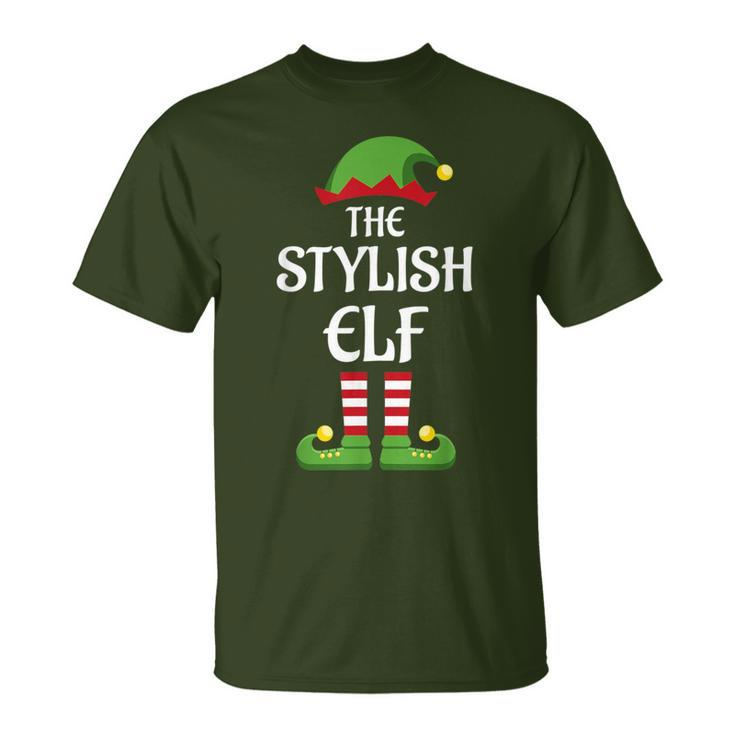 Stylish Elf Family Matching Group Christmas T-Shirt