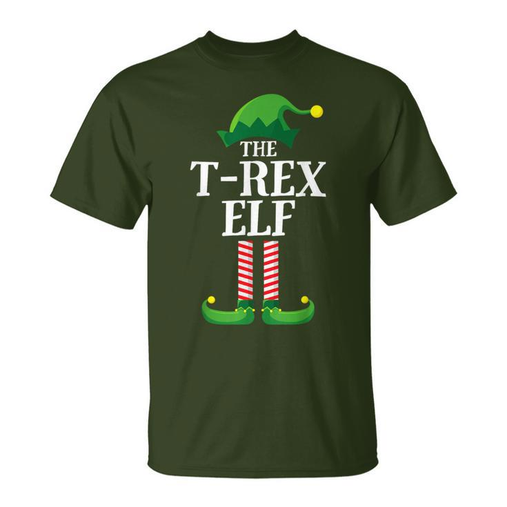 T Rex Elf Matching Family Group Christmas Party T-Shirt
