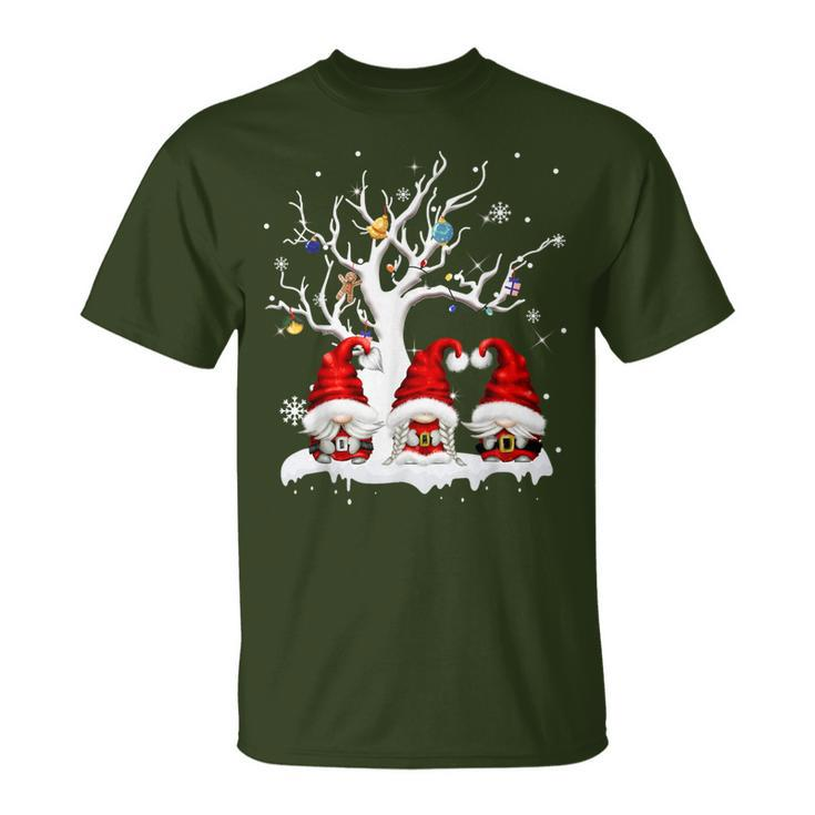 Three Nordic Gnomes Winter Christmas Swedish Elves Xmas 2023 T-Shirt