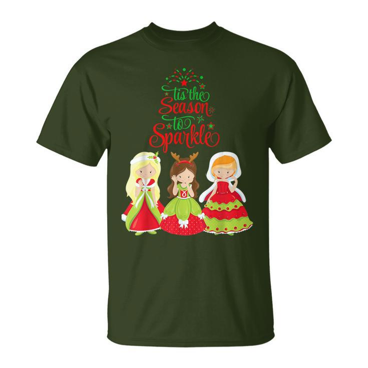 Tis The Season To Sparkle Christmas Princess T-Shirt