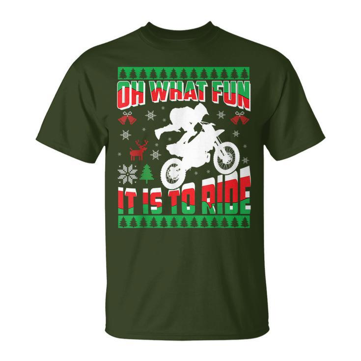 Ugly Christmas Dirt Bike Motocross Xmas T-Shirt