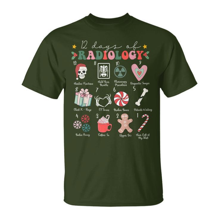 Vintage Christmas 12 Days Of Radiology X-Ray Christmas T-Shirt