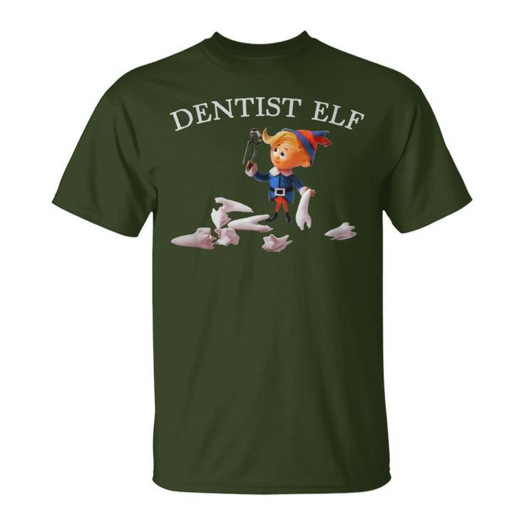 Vintage Retro Christmas Dentist Elf T-Shirt